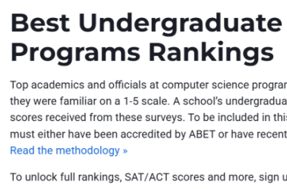 U.S.News美國本科專業(yè)排名