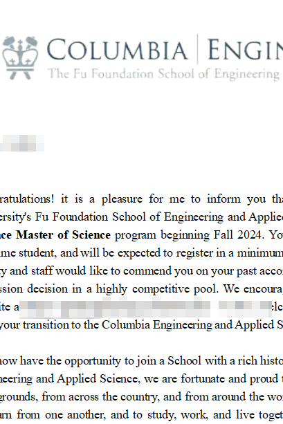 哥大 | GPA3.6，多虧智友優(yōu)秀的文書(shū)指導(dǎo)，助力斬獲名校計(jì)算機(jī)碩士Offer！