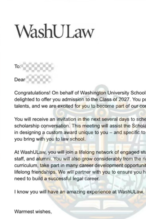 WUSTL | 30歲勇奪法學(xué)博士T20 JD Offer，大齡女青年華麗轉(zhuǎn)身！